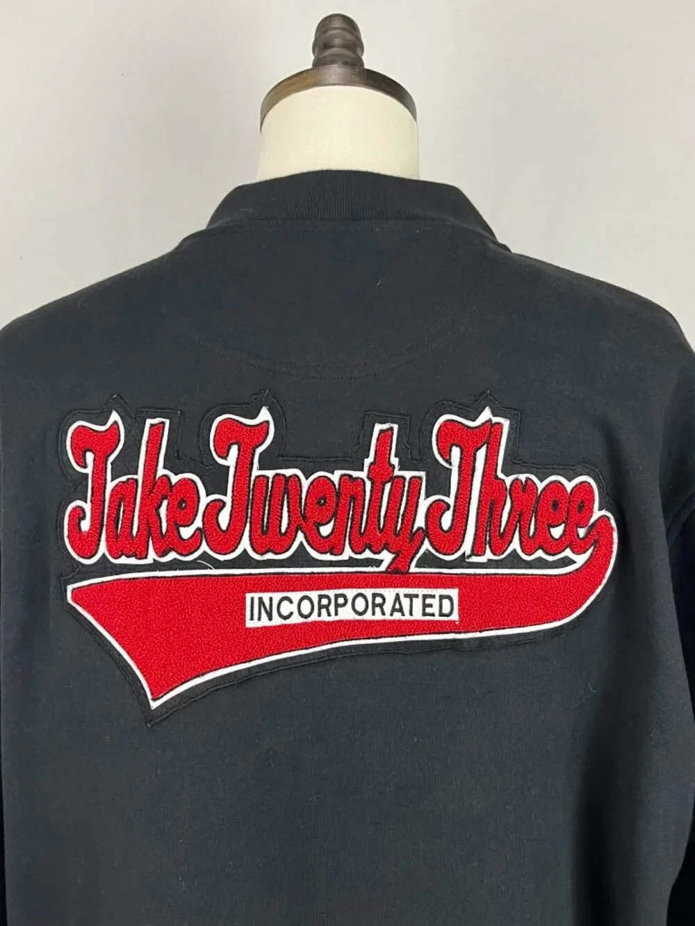 EUC Champion Take Twenty Three Mens Varsity Jacket Snap Button Fleece Size 2XL